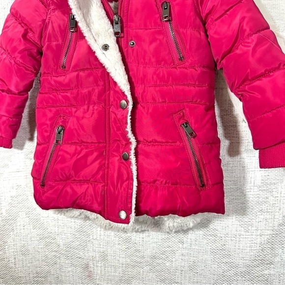 Girls Diesel pink hooded puffer jacket size 2T - Picture 11 of 12